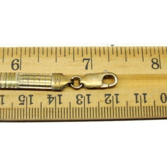 7 3/8" Long Designed Link Sterling Silver 925 Made In Italy Vintage Bracelet - Picture 8 of 10